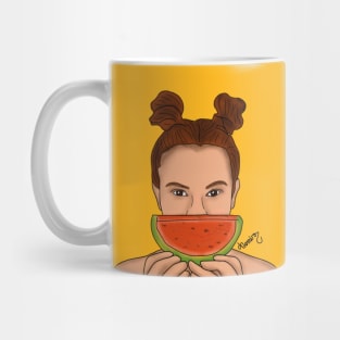 GIRL EATING WATERMELON / Mug